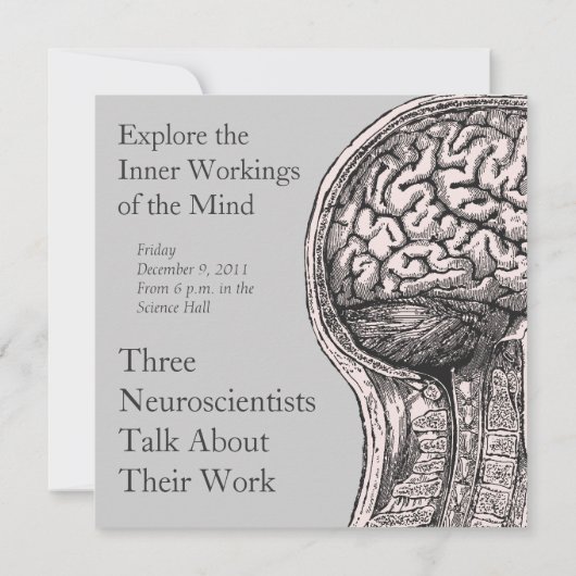 Geest over materie Uitnodigingen voor hersenneurow (Achterkant)