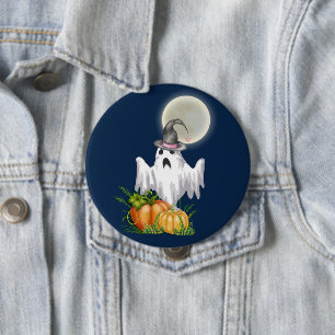 Geest & Pompoen Halloween Knop Ronde Button 4,0 Cm