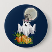Geest & Pompoen Halloween Knop Ronde Button 4,0 Cm (Voorkant)