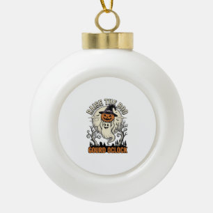 Geest Pompoen Shirt Vintage Halloween Gravure Te Keramische Bal Ornament