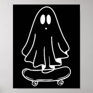 Geest Skateboard Lui Halloween Kostuum Grappige Sk Poster