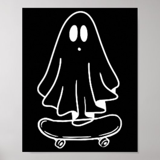 Geest Skateboard Lui Halloween Kostuum Grappige Sk Poster (Voorkant)