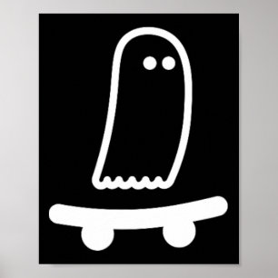 Geest Skateboard Lui Halloween Kostuum Grappige Sk Poster