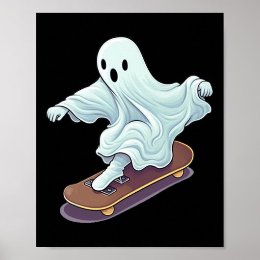 Geest Skateboard Lui Halloween Kostuum Grappige Sk Poster (Voorkant)