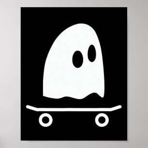 Geest Skateboard Lui Halloween Kostuum Grappige Sk Poster