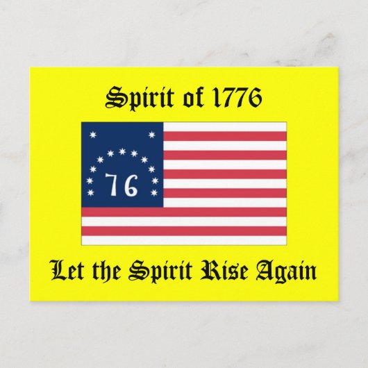 Geest van 1776 briefkaart (Voorkant)