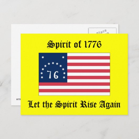 Geest van 1776 briefkaart (Voorkant / Achterkant)