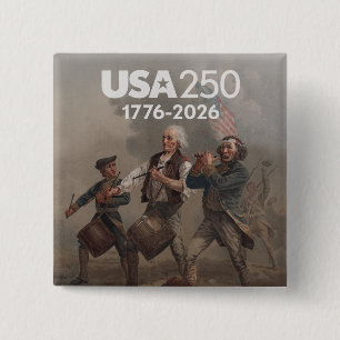 Geest van 76 - 250ste verjaardag van Amerika Vierkante Button 5,1 Cm