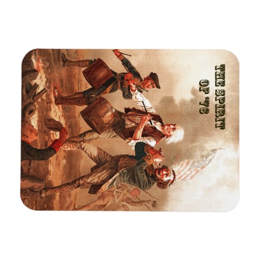 Geest van '76. Patriottische beeldende kunst Magneet (Horizontaal)