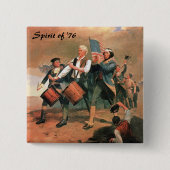 Geest van '76 vierkante button 5,1 cm (Voorkant)