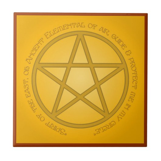 Geest van Air Pentacle Altar Tegeltje (Voorkant)