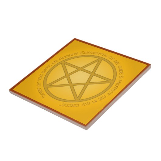 Geest van Air Pentacle Altar Tegeltje (Zijkant)