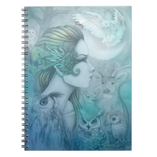 Geest van Artemis Godin Diana Fantasie Kunst Notitieboek