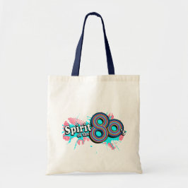 Geest van de 80 pop cyaan blauwe canvas tas