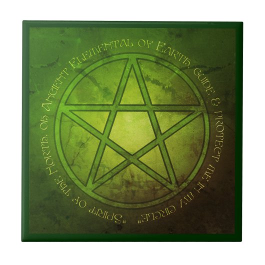 Geest van de Aarde Pentacle Tegeltje (Voorkant)