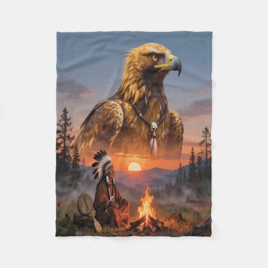 Geest van de Adelaar Fleece Deken (Voorkant)