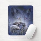 Geest van de Blauwe Fox Art Mousepad Muismat (Met muis)