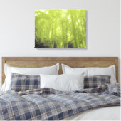 Geest van de bomen, groene tint, triptyfdruk canvas afdruk (Insitu (Slaapkamer))
