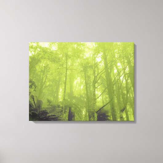 Geest van de bomen, groene tint, triptyfdruk canvas afdruk (Voorkant)