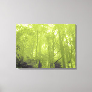 Geest van de bomen, groene tint, triptyfdruk canvas afdruk