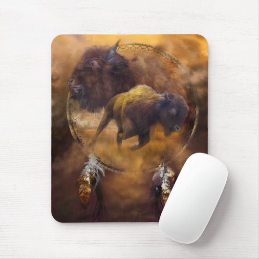 Geest van de bruine buffel Mousepad Muismat (Met muis)