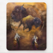 Geest van de bruine buffel Mousepad Muismat (Voorkant)
