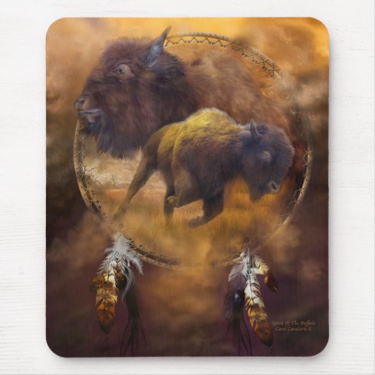 Geest van de bruine buffel Mousepad Muismat (Voorkant)