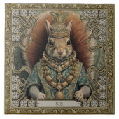 Geest van de Eekhoorn Gepersonaliseerde Tribal Juw Tegeltje (Voorkant)