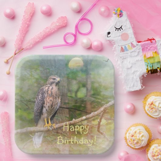 Geest van de Hawk Birthday Papieren Bordje (Feest)