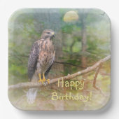 Geest van de Hawk Birthday Papieren Bordje (Voorkant)