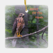 Geest van de Hawk Keramisch Ornament (Voorkant)