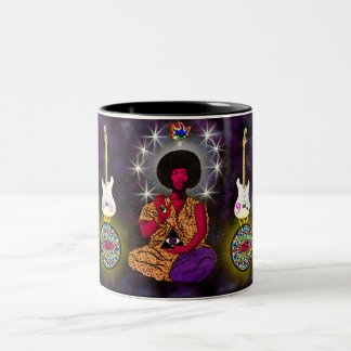 Geest van de jaren zestig tweekleurige koffiemok