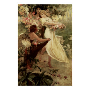 Geest van de Lente door Alphonse Mucha Perfect Poster