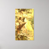 Geest van de Lente van Alphonse Mucha Canvas Afdruk (Voorkant)
