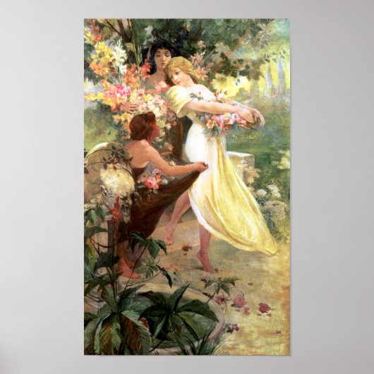 Geest van de Lente van Mucha Fine Art Print (Voorkant)