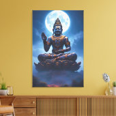Geest van de Maan over Nusantara Canvas Afdruk (Insitu (Woonkamer))