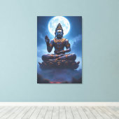 Geest van de Maan over Nusantara Canvas Afdruk (Insitu (Houten vloer))