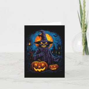 Geest van de nacht Halloween enge spookachtige gee Kaart