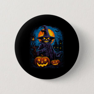 Geest van de nacht Halloween enge spookachtige gee Ronde Button 5,7 Cm