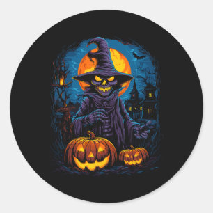 Geest van de nacht Halloween enge spookachtige gee Ronde Sticker