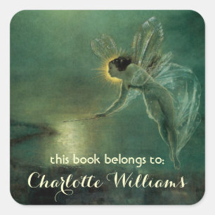 Geest van de Night Fairy Bookplate Vierkante Sticker