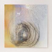 Geest van de olifant abstract zonsonderend dier legpuzzel (Horizontaal)