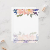 Geest van de roze waterverf kaart (Voorkant / Achterkant in situ)