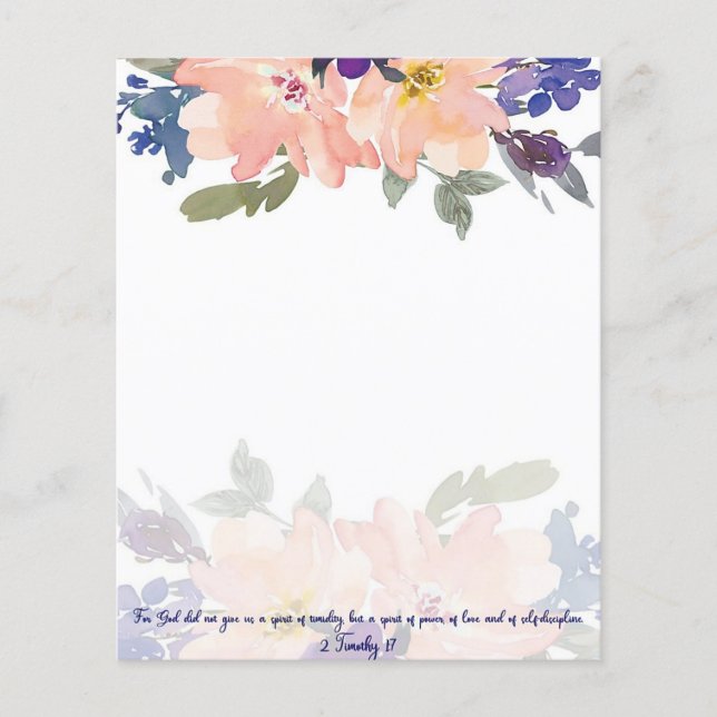 Geest van de roze waterverf van de Macht florale a (Voorkant)