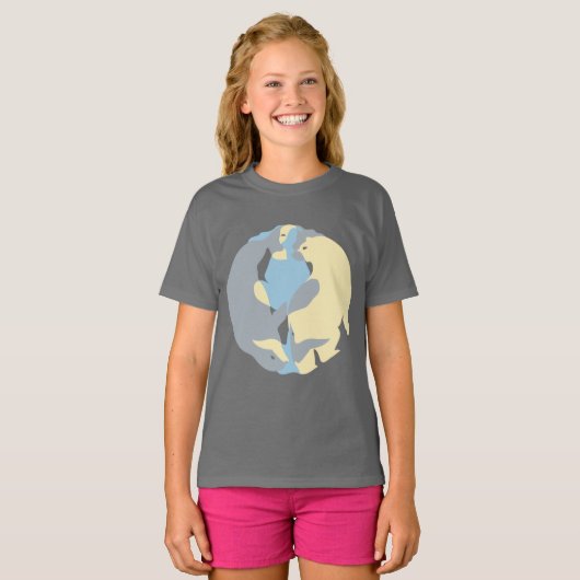 Geest van de Shirten van het meisje in de T-shirts (Voorkant volledig)