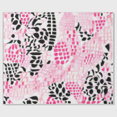 Geest van de stam: roze, zwart en wit cadeaupapier (Vlak)