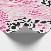 Geest van de stam: roze, zwart en wit cadeaupapier (Hoek)