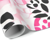 Geest van de stam: roze, zwart en wit cadeaupapier (Rol Hoek)