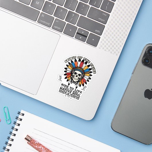 Geest Van De Stam Sticker (Laptop met iPhone)