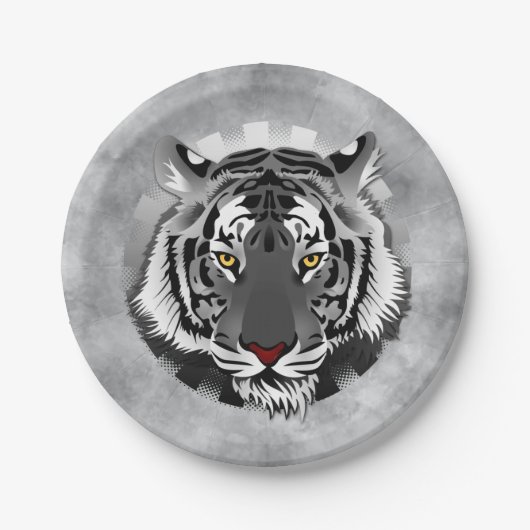 Geest van de Tijger Papieren Bordje (Voorkant)